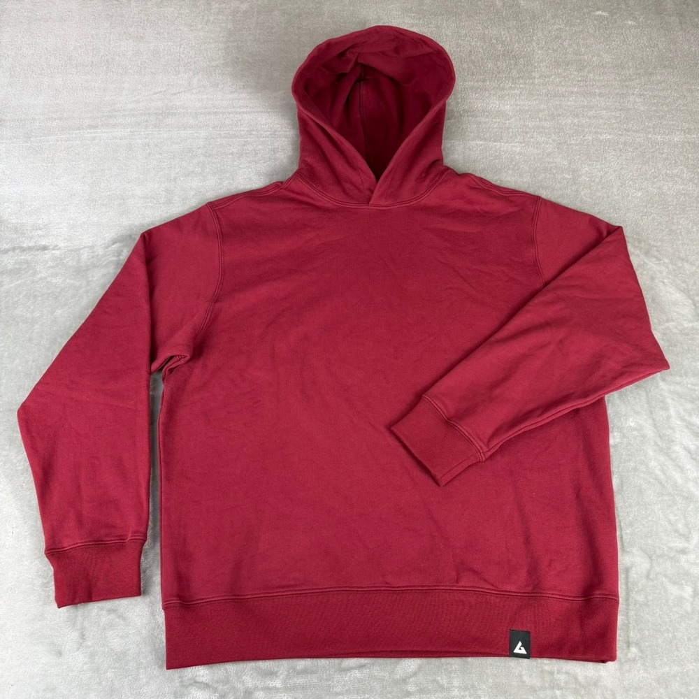 American Giant Midweight Pullover Hoodie Mens Medium Maroon Red $120 USA NWOT